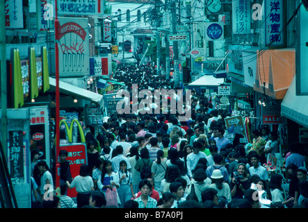 Crowded street in Takeshita Dori,Japan Stock Photo