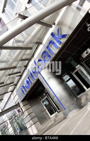 Entrance of the headquarters of the Noris bank in Nuremberg, Bavaria, Germany, Europe Stock Photo