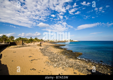 playa bastian Costa Teguise Lanzarote Canary Islands Spain Europe beach playa Travel tourism Stock Photo