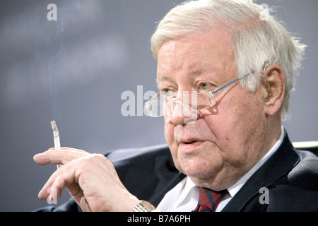 Former chancellor Helmut Schmidt, SPD, Social Democratic Party of Germany, in Passau, Germany, Europe Stock Photo
