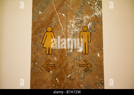 Public restroom sign - USA Stock Photo