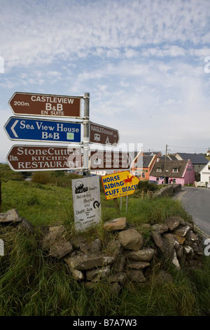 The charming village of Doolin, County Clare, Ireland. This is where we can take the ferry to the Aran Islands. Stock Photo