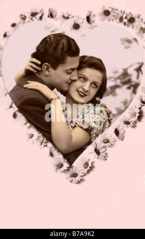 Historic photo, loving couple, ca. 1920 Stock Photo