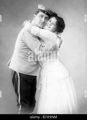 Historic photograph, lovers embracing, ca. 1915 Stock Photo