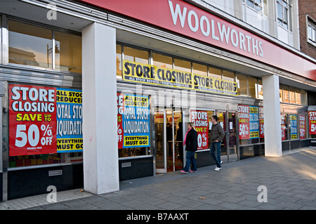 Woolworths store closing down sale London UK Stock Photo