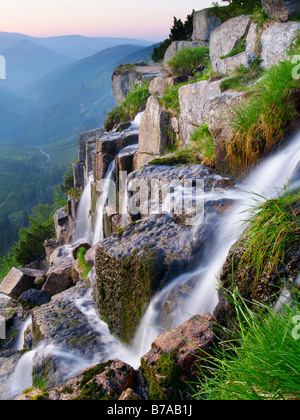 Pancava waterfall, Krkonose National Park, Giant Mountains National Park, Eastern Bohemia, Czech Republic, Europe Stock Photo