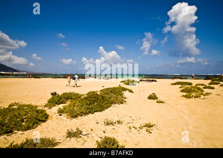 bajo de los sables beach beaches orzola Lanzarote Canary Islands Spain Europe Travel tourism Stock Photo