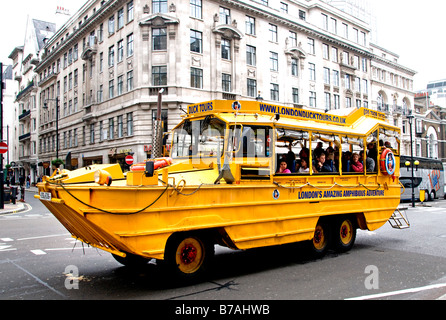 London duck tours amphibious vehicle Stock Photo