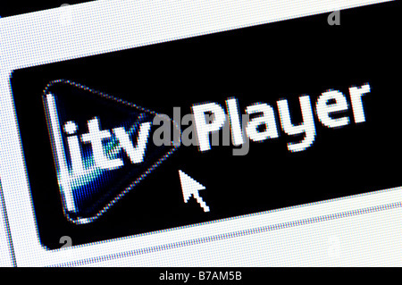 Close up of ITV Player logo as seen on ITV website. (Editorial use only ...