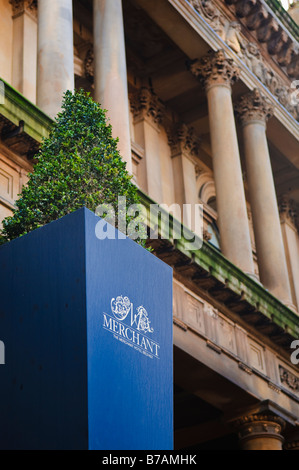 Plant pot outside the Merchant Hotel, Belfast Stock Photo