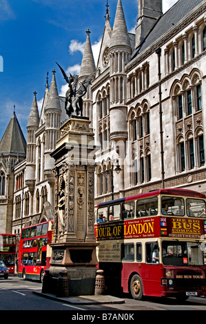 London The Royal Courts of Justice the Law courts Strand Fleet Street  Holborn Victorian Gothic Stock Photo