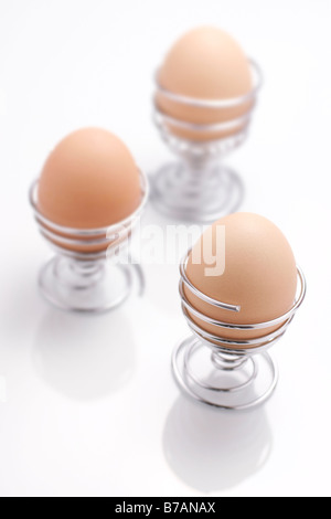 Spiral egg cups Stock Photo