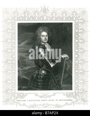 William Cavendish, 1st Duke of Devonshire, KG, PC, (25 January 1640 – 18 August 1707) was a soldier and statesman, Stock Photo