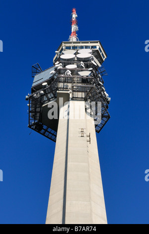 TV tower on top of St. Chrischona in Bettingen near Basel, Switzerland Stock Photo