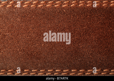 leather texture background with swing string up and down detail from belt Stock Photo