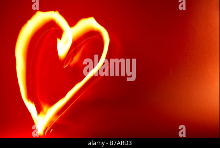 Romantic Hot Heart Background Stock Photo