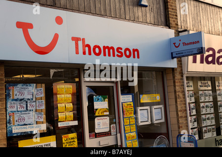 Thomson travel agents High street shops and shopping January 2009 Stock Photo