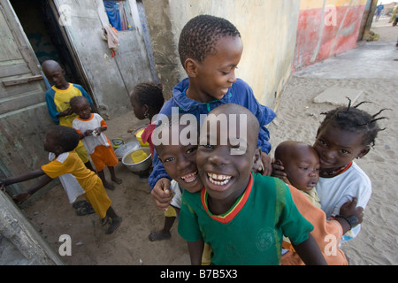 Children in St Louis in Senegal West Africa Stock Photo