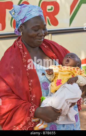 Malian Mother and Child in Bamako Mali Stock Photo