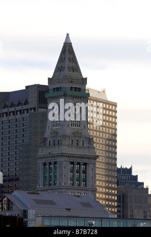 Custom House Tower in the Financial District neighborhood of Boston Massachusetts USA Stock Photo