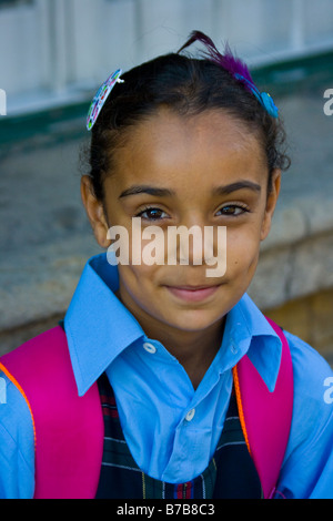 Turkish Cypriot Schoolchild in Nicosia Cyprus Stock Photo