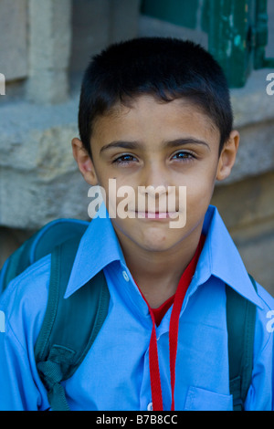 Turkish Cypriot Schoolchild in Nicosia Cyprus Stock Photo