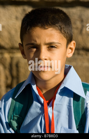 Turkish Cypriot Schoolchild in Nicosia Cyprus Stock Photo