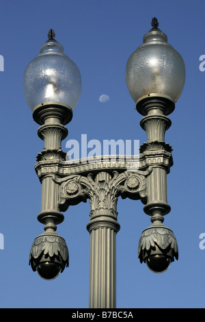 Two CCTV security cameras mounted beneath each pole, Washington D.C., USA Stock Photo