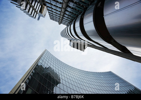 The Lloyds and neighbour building shot from an unusual angle Stock Photo