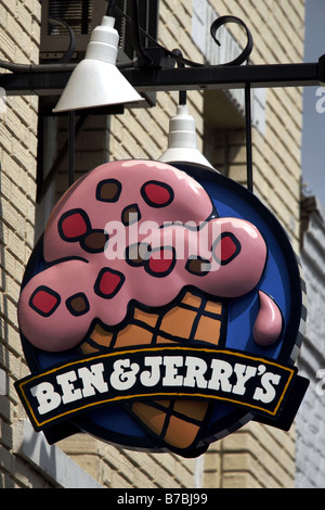 Ben & Jerry's sign, Washington D.C., USA Stock Photo