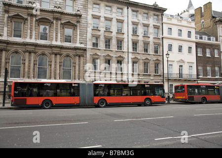 london bendy bus red Stock Photo