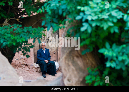 Local Man in Abiyaneh or Abyaneh Iran Stock Photo