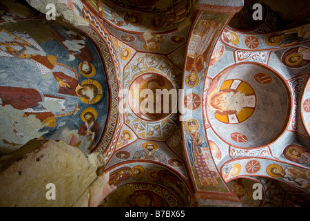 Frescos on the Ceiling of Apple Church or Elmali Kilise in the Goreme Open Air Museum in Cappadocia Turkey Stock Photo