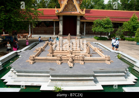 Model of Angkor Wat in the Royal Palace, Phnom Penh, Cambodia Stock Photo