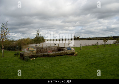 Memorial to Bravo Two Zero SAS patrol in the First Gulf War at the National Memorial Arboreteum at Alrewas in Staffordshire Stock Photo