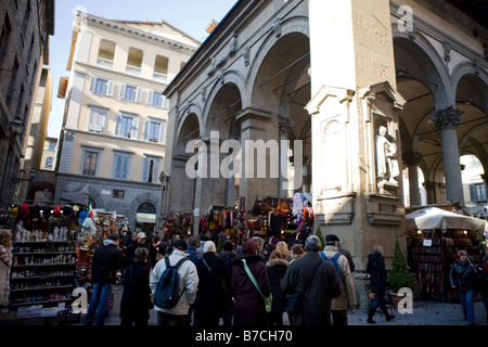 Market square in Florence, Italy Stock Photo