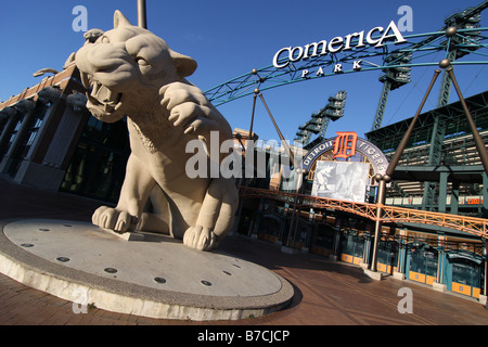 Detroit, MI - Oct 6 2019: Comerica Park is the home of Detroit