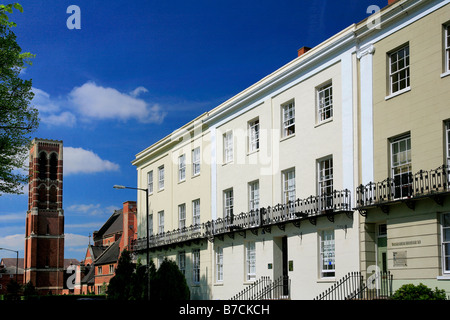 Georgian Town Houses Architecture Royal Leamington Spa Town Warwickshire County England UK Stock Photo