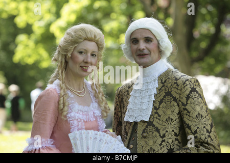 couple in the baroque period, Germany, Saxony, Zwickau Stock Photo