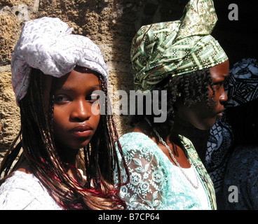 Suriname, Paramaribo. Creole girl in Kotomisi dress, the national creole  costume Stock Photo - Alamy