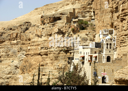 Monastery of St. George the Hozebite in Judean Desert near Jericho, Israel Stock Photo