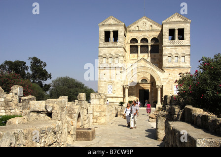 Catholic Church on Mt. Tabor, Galilee, Israel Stock Photo