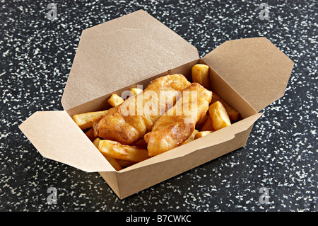 fish and chips take away Stock Photo