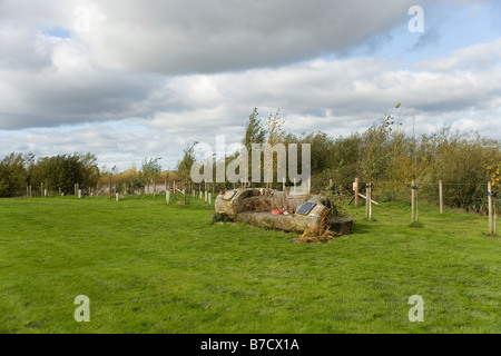 Memorial to Bravo Two Zero SAS patrol in the First Gulf War at the National Memorial Arboreteum at Alrewas in Staffordshire Stock Photo