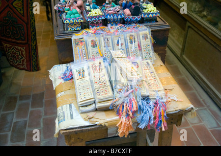 Bookmarks on Market stall, Cairo, Egypt Stock Photo