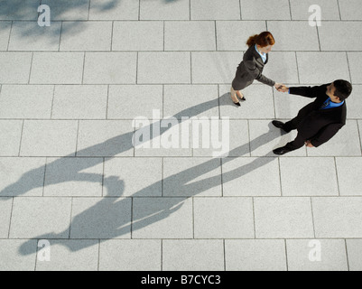 Two business people shaking hands Stock Photo