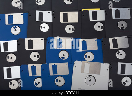 pile of old style floppy discs Stock Photo
