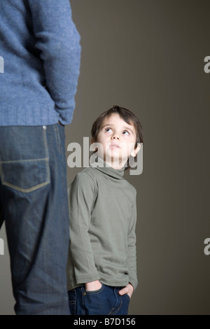 Portrait of a son and father Stock Photo