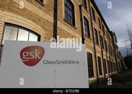 a landscape photo of the glaxo smith kline  pharmaceutical company building in ware, hertfordshire Stock Photo