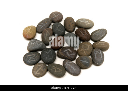 Norse Runes on a white background Stock Photo